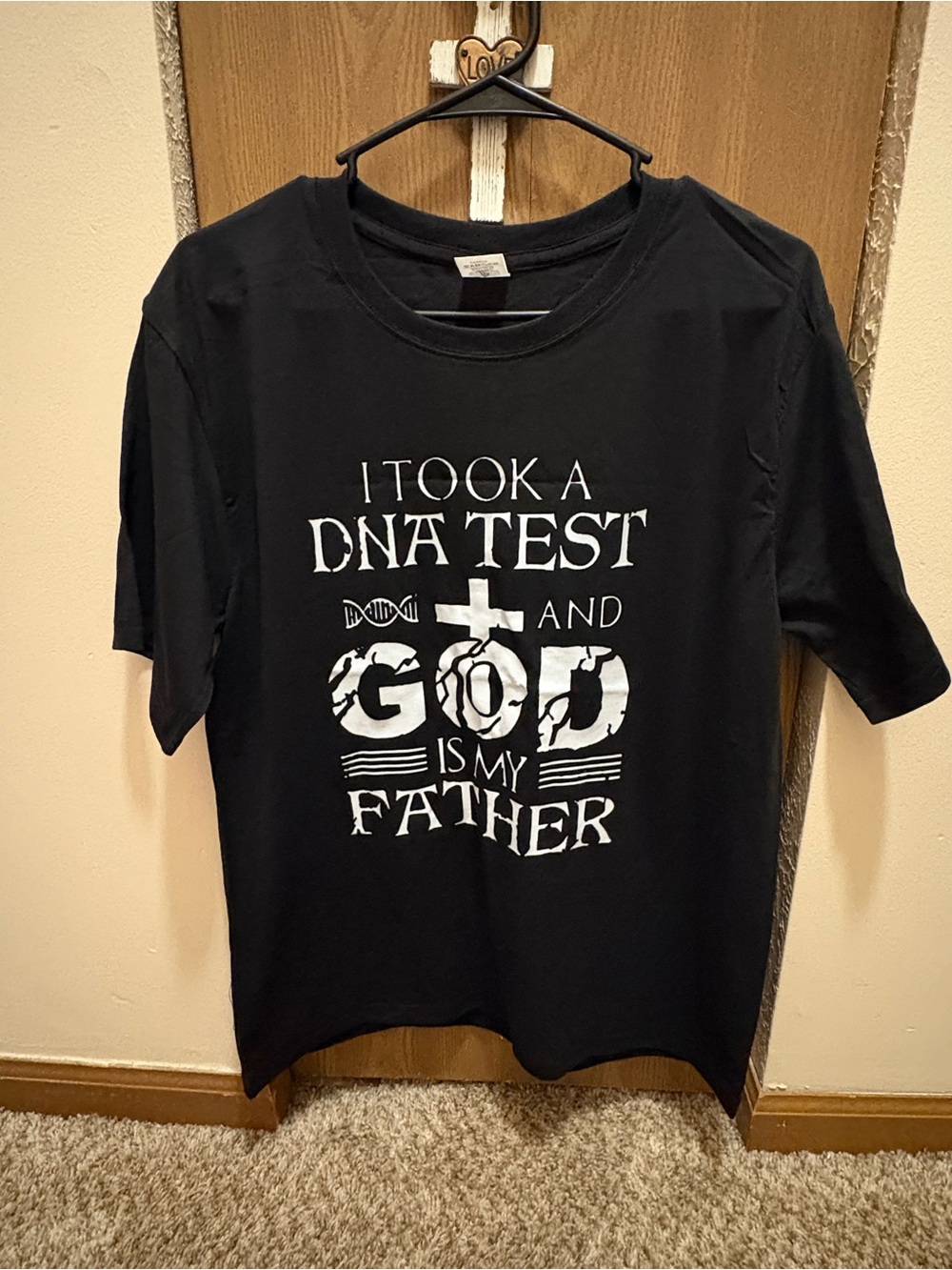 Black Men’s Graphic Tee - "I Took a DNA Test and God is My Father"